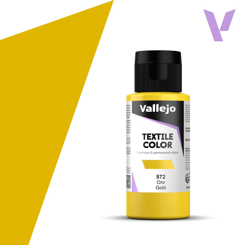 VALLEJO TEXTILE COLOR 572: 60 ML. GOLD - Al Masam Stationery LLC Main image