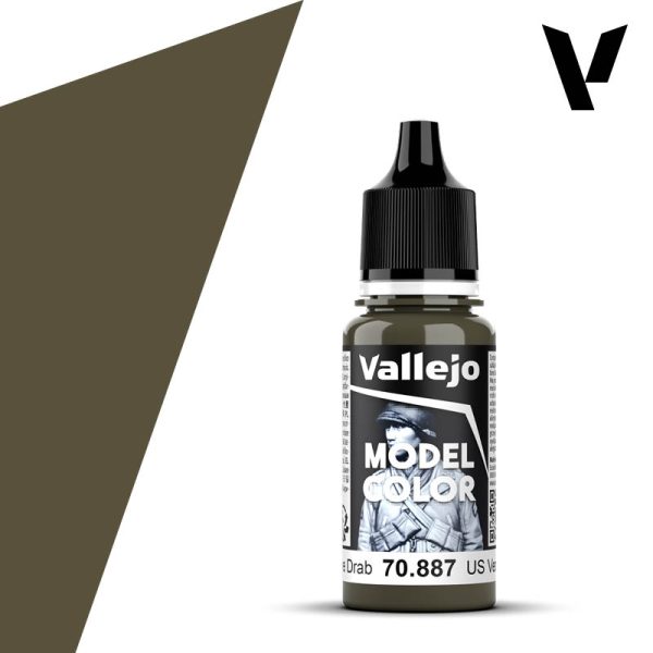 Vallejo 093:MODELCOLOR 887-17ML. US OLIVE DRAB - Al Masam Stationery LLC Main image