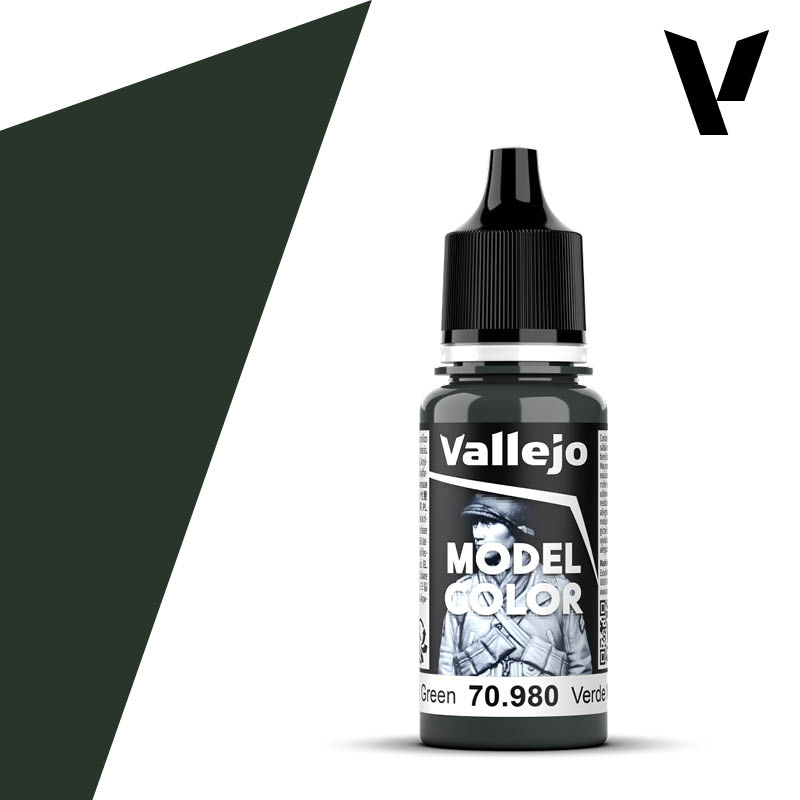 Vallejo 100:MODELCOLOR 980-17ML. BLACK GREEN - Al Masam Stationery LLC