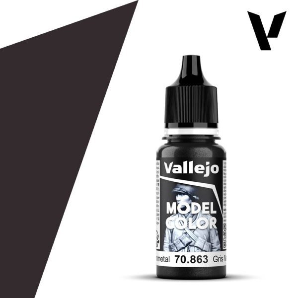 Vallejo 179:MODELCOLOR 863-17ML. GUNMETAL GREY - Al Masam Stationery LLC Main image