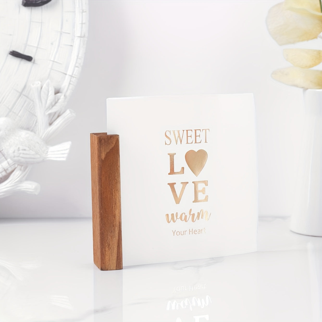 ELMAS 5pcs Wooden Photo & Card Holders Tabletop Display - Al Masam Stationery LLC