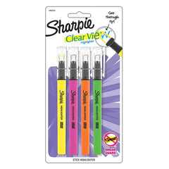 Sharpie Clear View Highlighter Set Of 4 Pieces Multicolour - Al Masam Stationery LLC