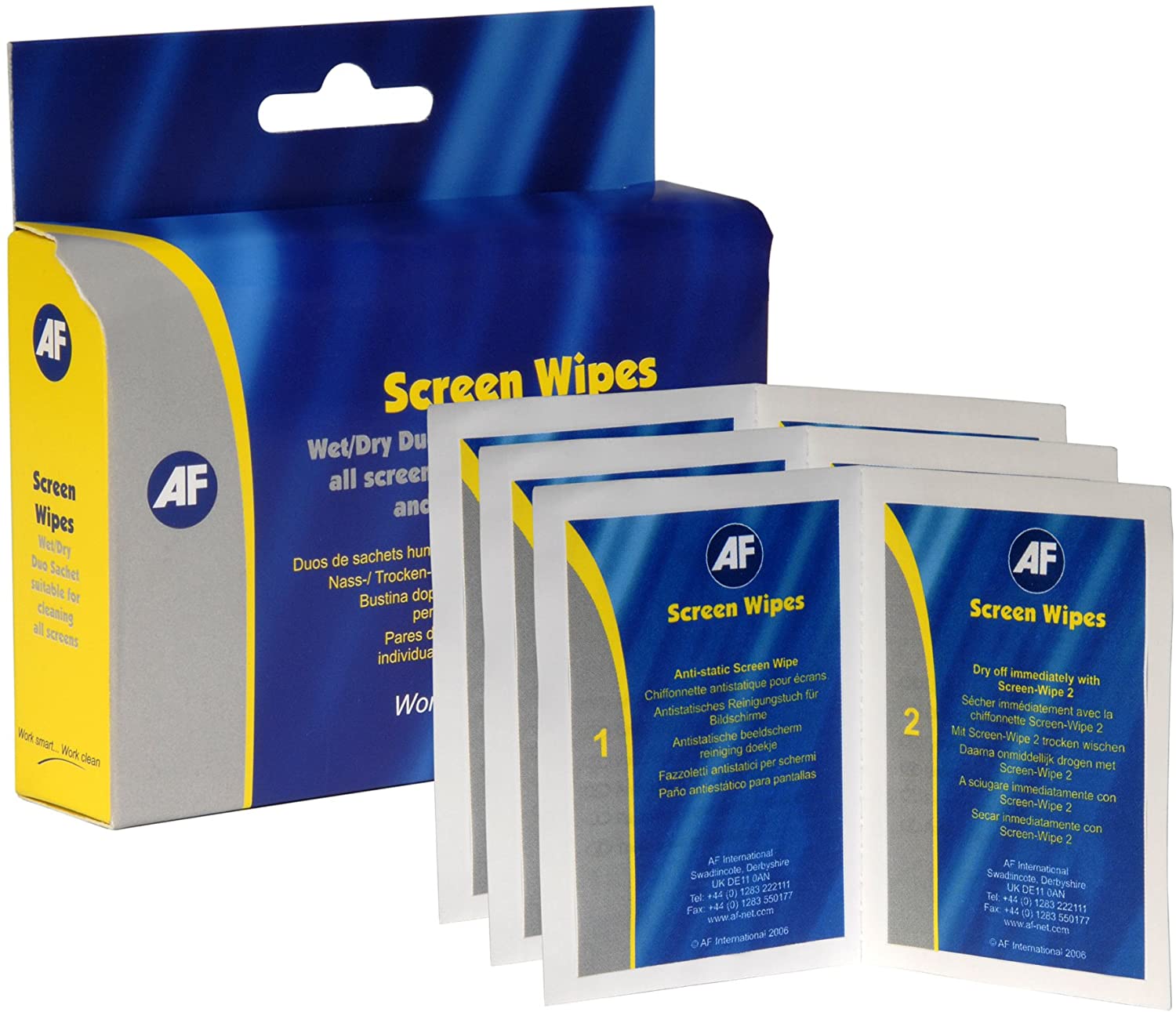 AF SCREEN WIPES WET/DRY RANGE - Al Masam Stationery LLC Main image
