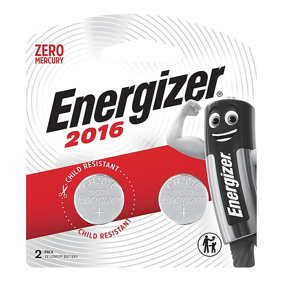 Energizer CR2016BP2 Lithium Battery 3V - Pack of 2 Main image