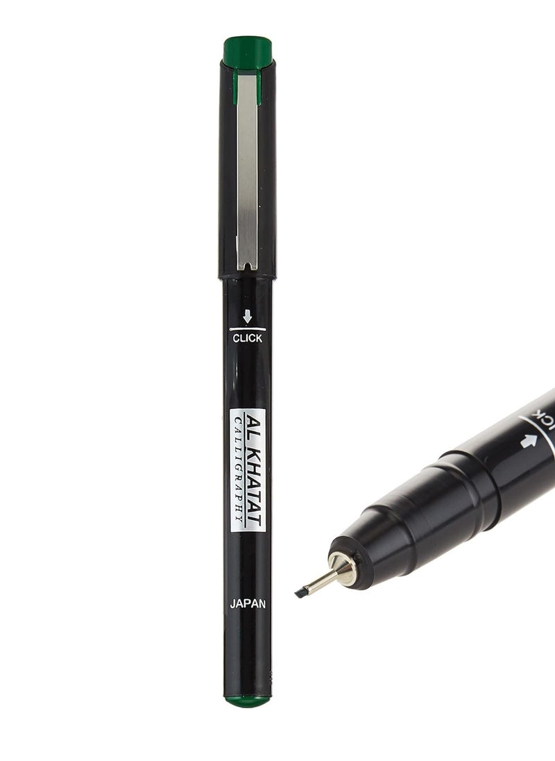 Al Khatat Calligraphy Pen 1.0 Green - Al Masam Stationery LLC Main image