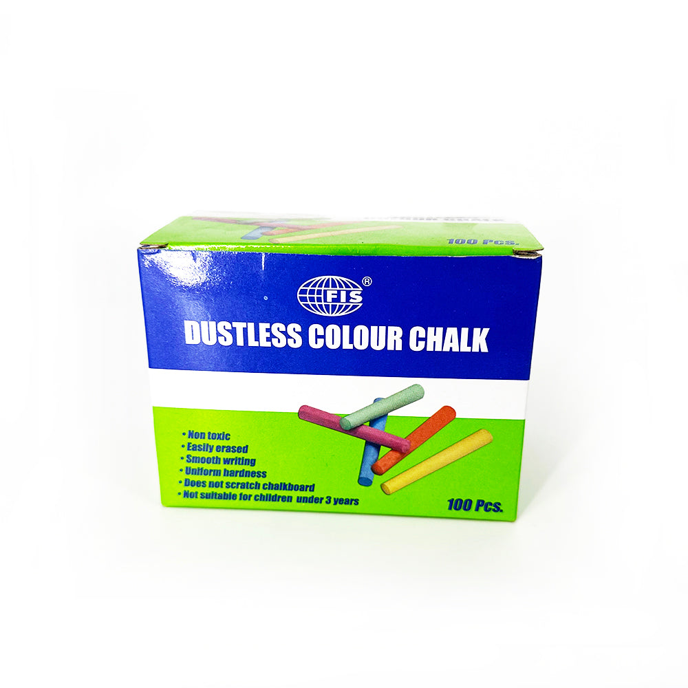 FIS Colored Chalk 100 Pcs Pack - Al Masam Stationery LLC Main image