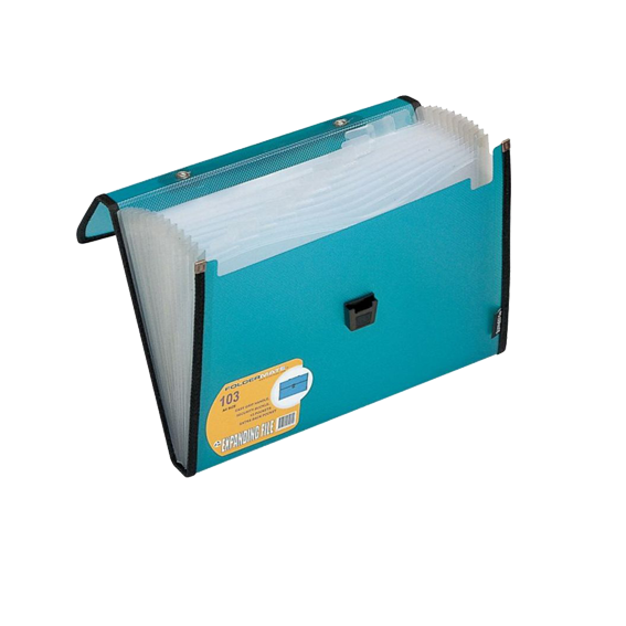 Foldermate Expending file 13pk A4, Iclip Blue - Al Masam Stationery LLC