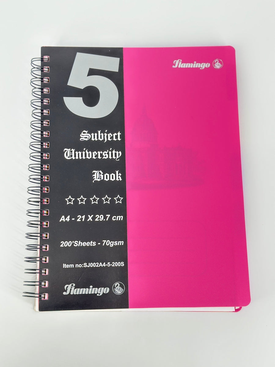 A4 5Sub 200 Sht PP Uni Book Main image
