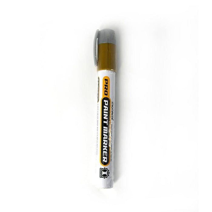 Gold Monami Pro Paint Marker by Al Masam Stationery LLC, featuring a sleek design and fine tip for precise marking on various surfaces.