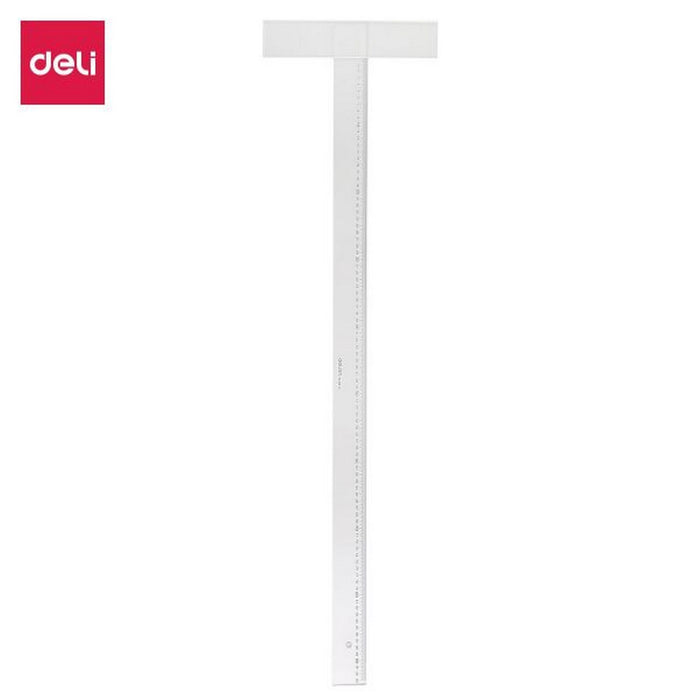 A clear acrylic T ruler measuring 93cm from Al Masam Stationery LLC, ideal for precise measurements in scales and rulers.