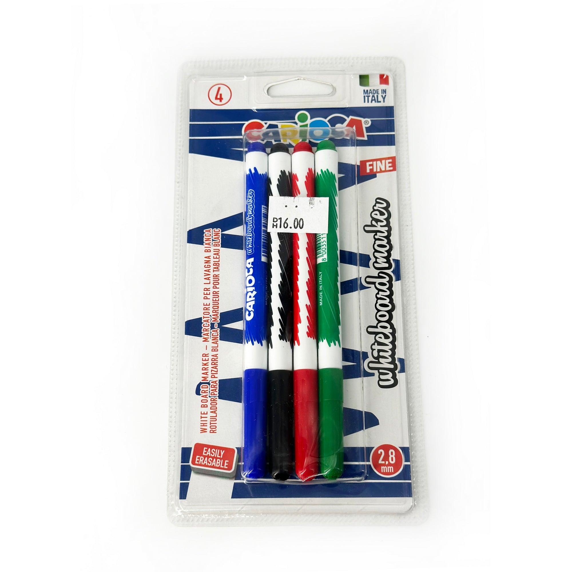 WHITE BOARD FINETIP MARKER BLISTER 4PCS - Al Masam Stationery LLC Main image