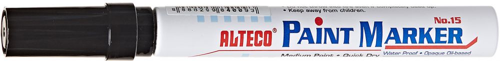 ALTECO PAINT MARKER (1X12) BLACK - Al Masam Stationery LLC Main image