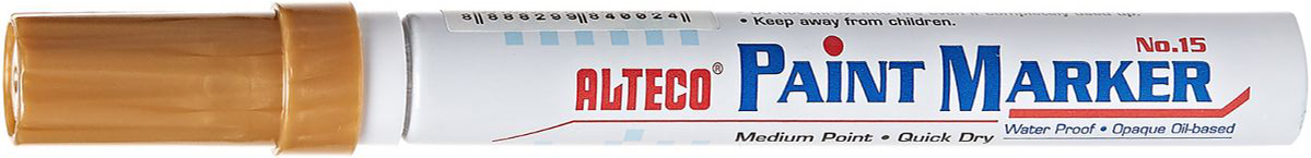 ALTECO PAINT MARKER (1X12) GOLD - Al Masam Stationery LLC Main image