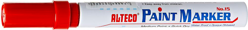 ALTECO PAINT MARKER (1X12) RED - Al Masam Stationery LLC Main image