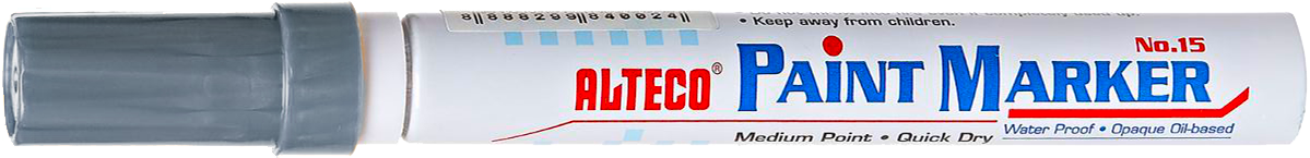 ALTECO PAINT MARKER - SILVER - Al Masam Stationery LLC Main image