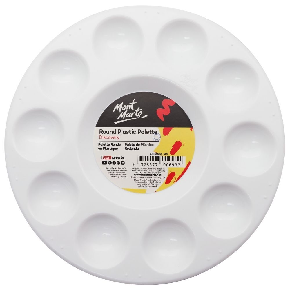 Mont Marte Round Plastic Palette 17cm - Al Masam Stationery LLC Main image
