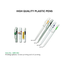 AMS-001 - Plastic pen - Al Masam Stationery LLC