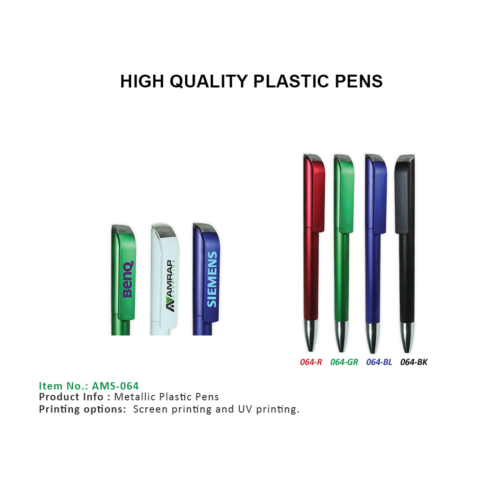 AMS-064 - Plastic pens - Al Masam Stationery LLC