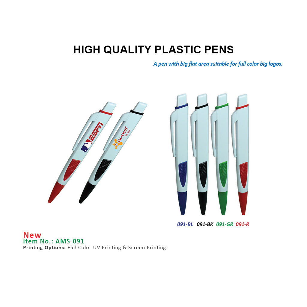 AMS- 091 - Promotional plastic pen - Al Masam Stationery LLC