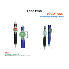 AMS- 092- Big logo plastic pen - Al Masam Stationery LLC