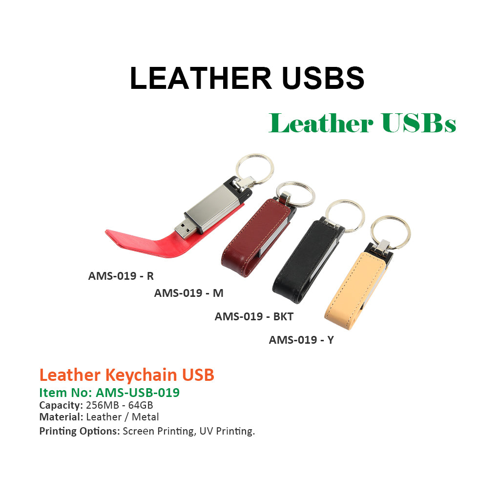 Leather Keychain USB - Model 4 Secondary image
