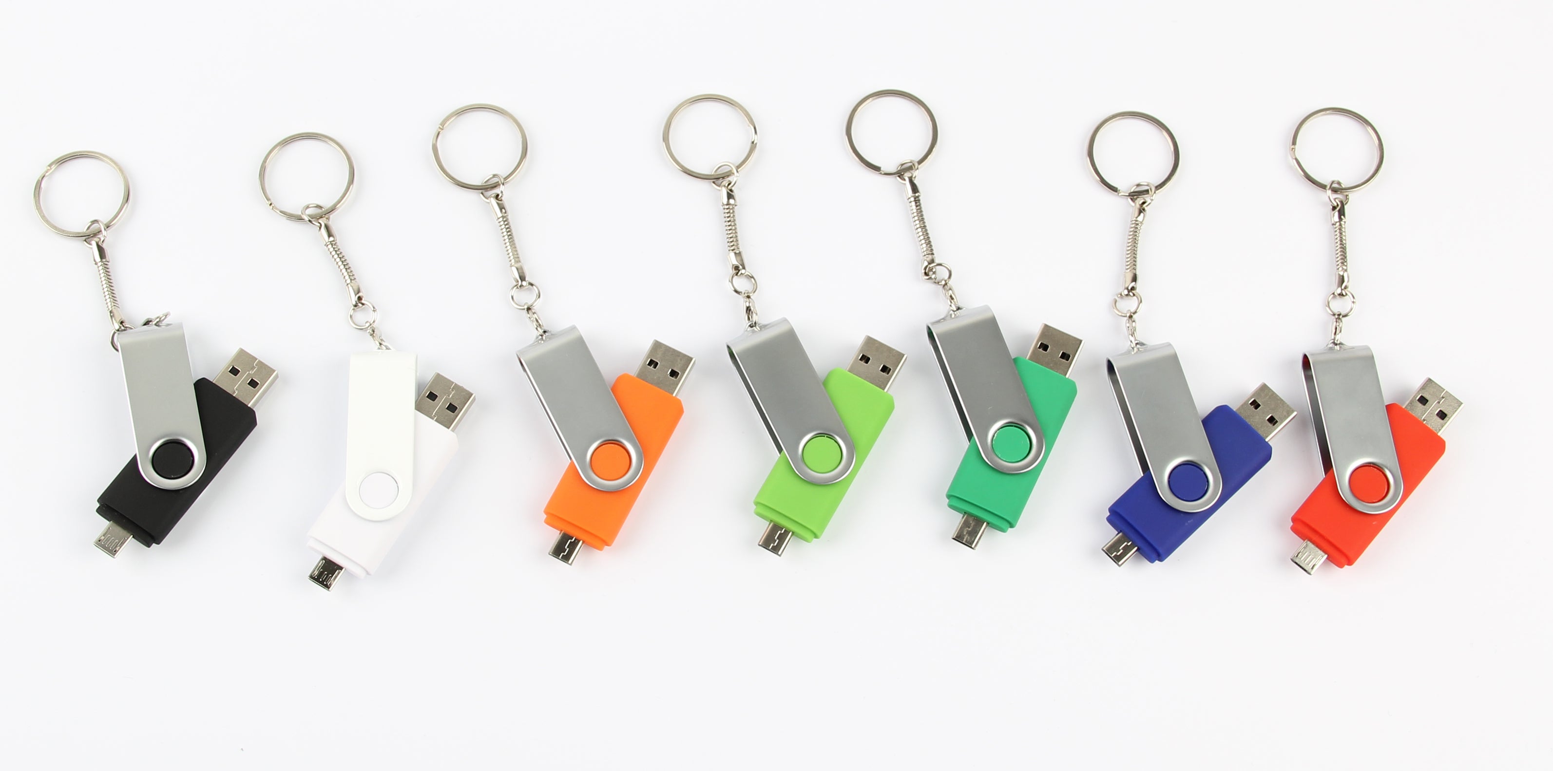 Full Colour Metal Plastic Swivel Phone USB Secondary image
