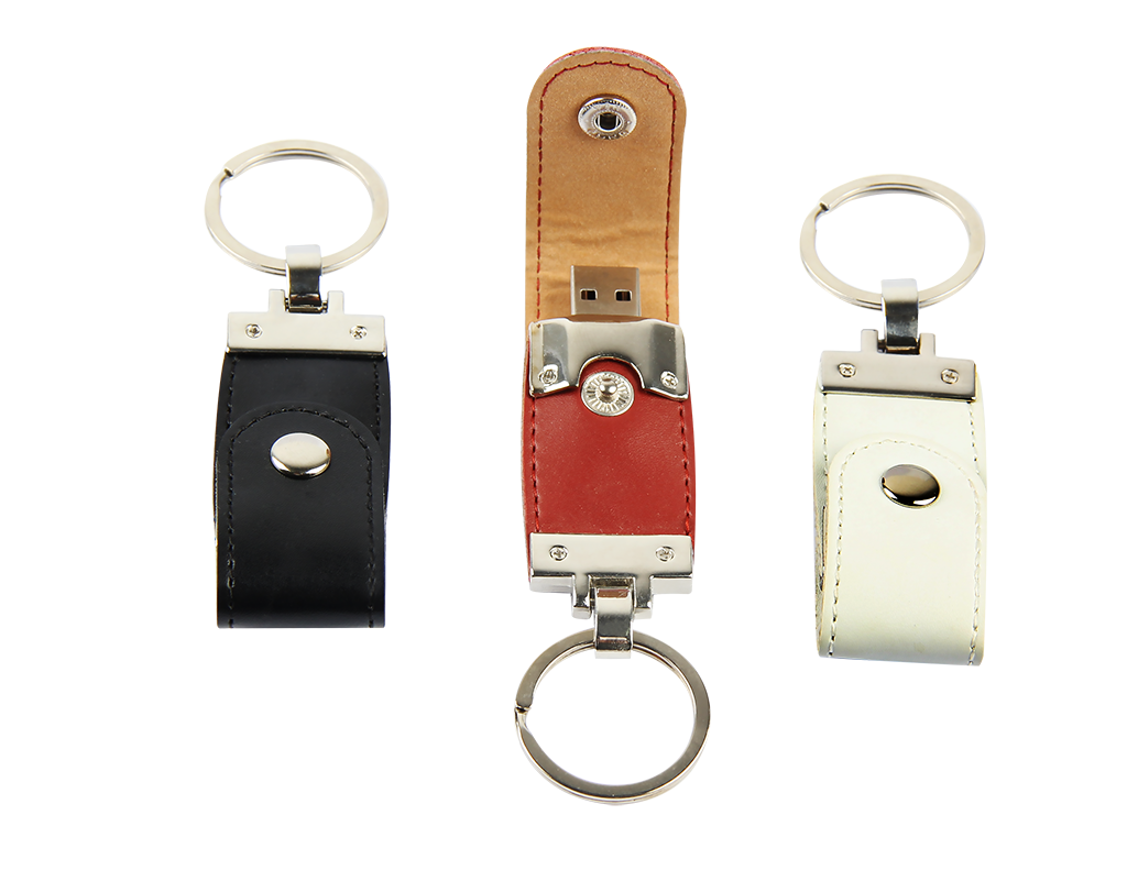 Leather Keychain USB - Model 3 - Al Masam Stationery LLC Main image