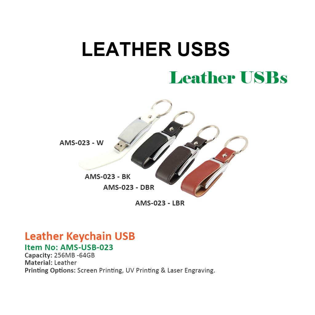 Leather Keychain USB - Model 5 Secondary image
