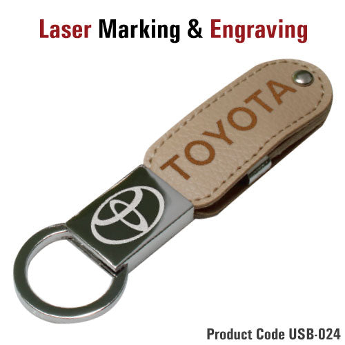 Leather Keychain USB - Model 2 - Al Masam Stationery LLC Main image