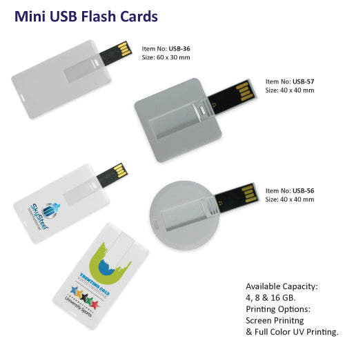 MINI SIZED CARD USBs - Al Masam Stationery LLC Main image