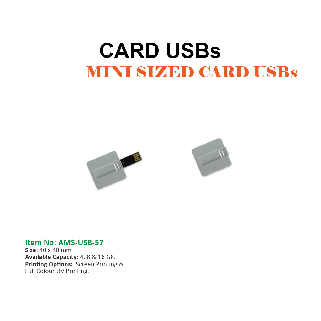 MINI SIZED CARD USBs square - Al Masam Stationery LLC Main image