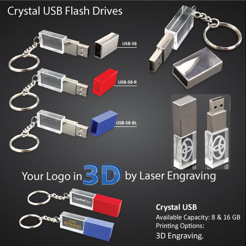 Crystal USBs - Model 1 - Al Masam Stationery LLC Main image