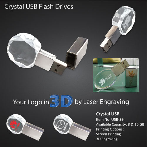 Crystal USBs - Model 2 - Al Masam Stationery LLC Main image