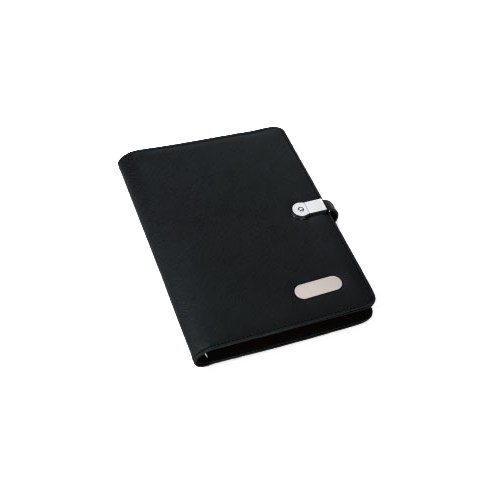 AMS-JU-FL-6500 - BK - Promotional Notebook with Power Bank (6500 ma) and USB Flash. - Al Masam Stationery LLC Main image