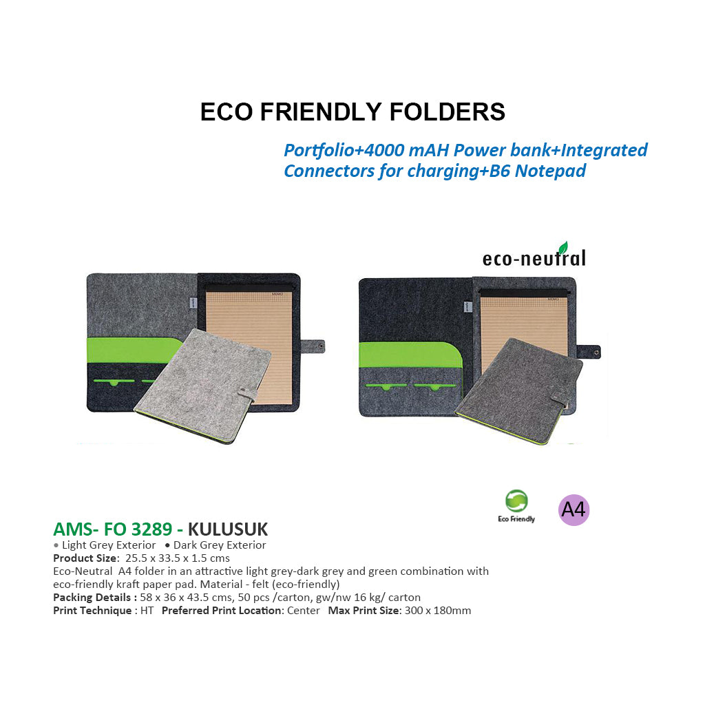 AMS-FO-3289 - KULUSUK  -  Eco Friendly Folders - Al Masam Stationery LLC