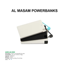 AMS-AK-004 - Card USB - 3000 mAh - Al Masam Stationery LLC