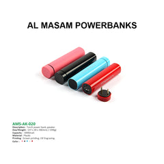 AMS-AK-020 - Torch Power bank with speaker - 5000 mAh - Al Masam Stationery LLC