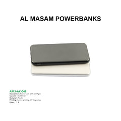 AMS-AK-048 - Powerbank with LED light - 5200 mAh - Al Masam Stationery LLC