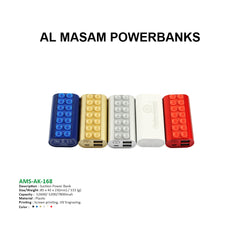 AMS-AK-168 - Mini suction power banks (2600/ 5200/ 7800 mah) - with logo illumination option - Al Masam Stationery LLC