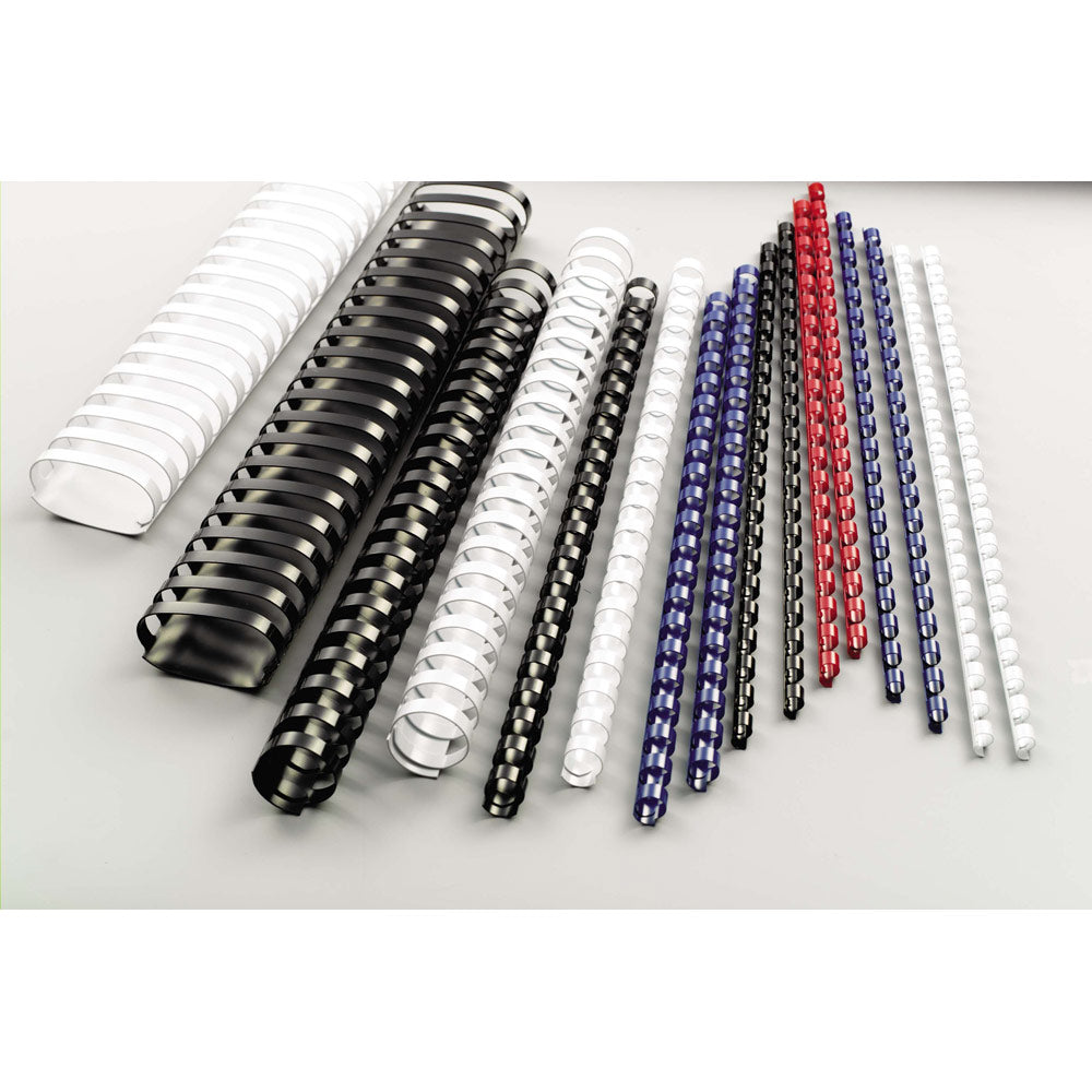 This Comb Binding Spiral is made of durable 12mm plastic, ensuring a strong and secure binding for your documents. Its comb design allows for easy insertion and removal of pages, making it a convenient choice for binding multiple documents. Perfect for both personal and professional use.  Comb binding spirals used for binding books &amp; presentations with the help of a comb binding machine. Usable for A4, A5 &amp; A3 size binding purposes.