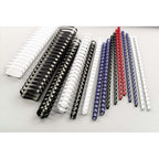 This Comb Binding Spiral is made of durable 14mm plastic. Its strong and secure hold ensures that your documents stay bound together for easy organization and storage. Perfect for professional or personal use, this binding spiral offers a clean and polished finish to any project.  Comb binding spirals used for binding books &amp; presentations with the help of a comb binding machine. Usable for A4, A5 &amp; A3 size binding purposes.