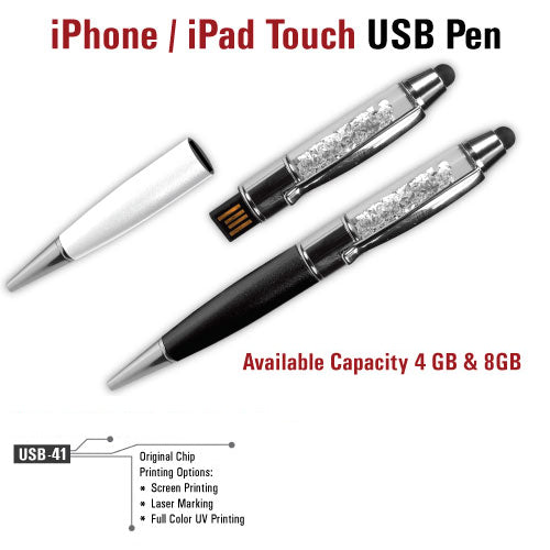 Crystal Touch Screen USB Pen - Al Masam Stationery LLC Main image