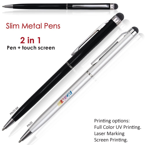 AMS-PN-20 - (2 in 1) Metal pen with touch - Al Masam Stationery LLC Main image