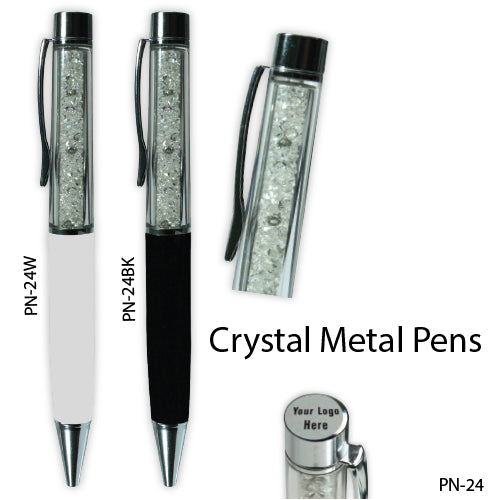 AMS-PN-24 - Metal pen with Crystal design Secondary image