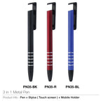 AMS-PN-35 - 3 in 1 Plastic pen (Pen + Mobile holder + Touch) - Al Masam Stationery LLC