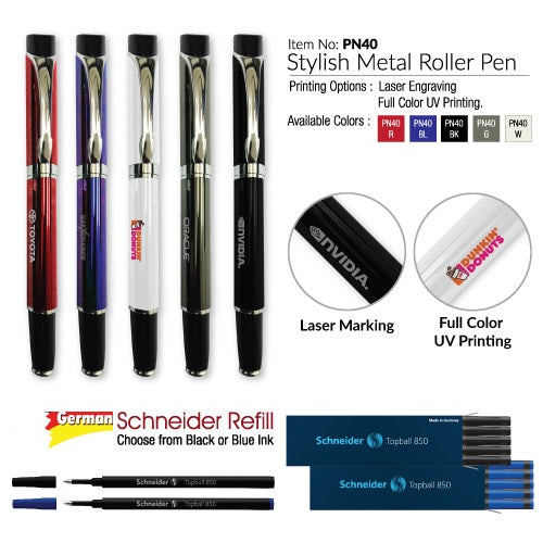 AMS-PN-40 (Triangle Shape Metal with German Refill) - Al Masam Stationery LLC Main image