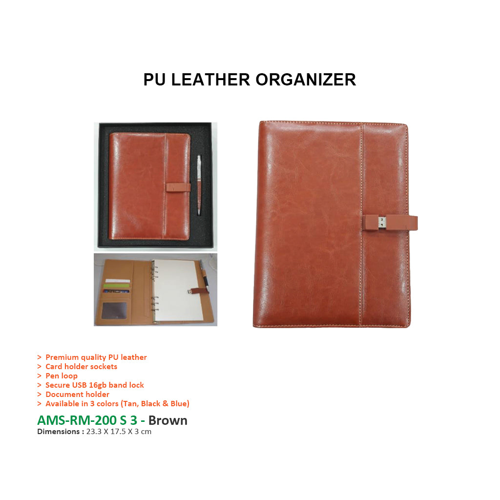 AMS-RM-200 S3 - PU Leather Organizers Secondary image