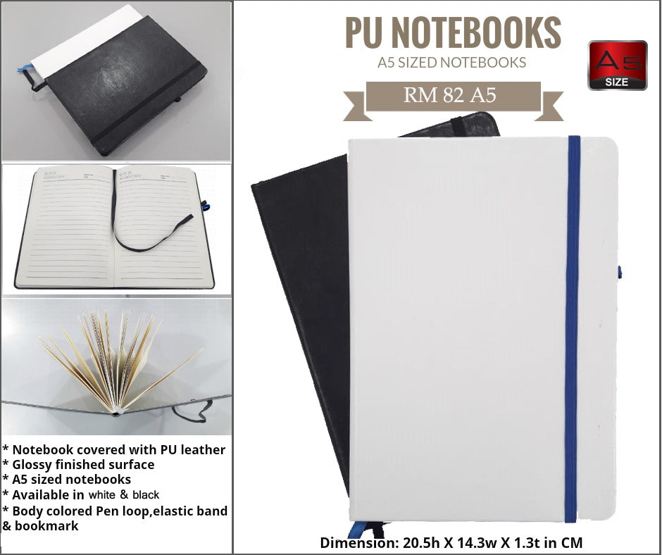 AMS-RM 82 - PU Note book - A5 size - Al Masam Stationery LLC Main image