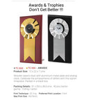 AMS- TC 666 AWARDE Metal Awards Wooden Award Clock Gold - Al Masam Stationery LLC