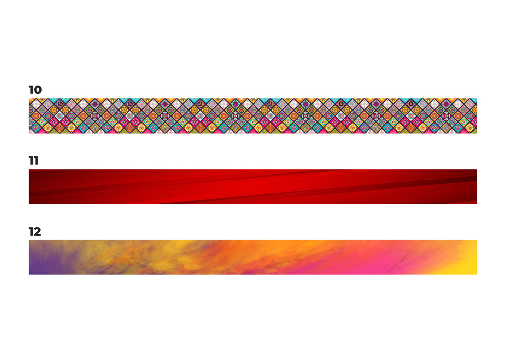 Decorative AMS border for room decor, featuring colorful patterns suitable for enhancing interior walls or furniture.